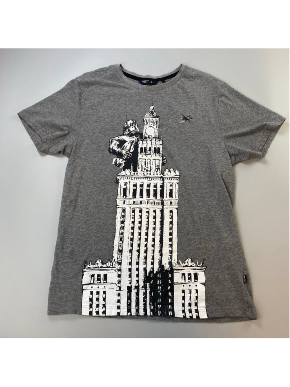 Cropp Graphic Tee Grey Mens Large King Kong Streetwear Warsaw Core Tourist Art